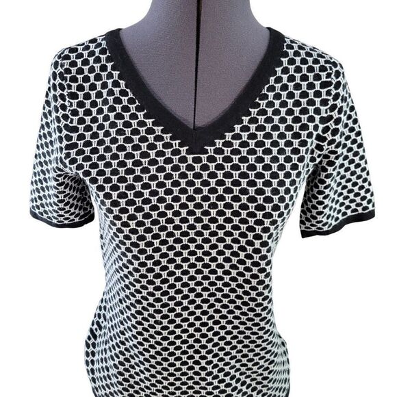 NWOTâTalbotsâGeometricâShort SleeveâSweaterâSzâP - Picture 4 of 8